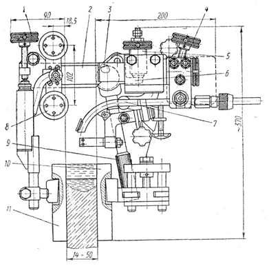 Схема сварочной головки полуавтомата А-671Р