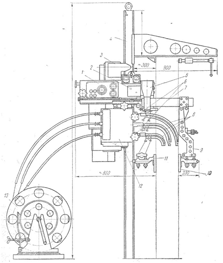 Схема универсального рельсового аппарата А-535